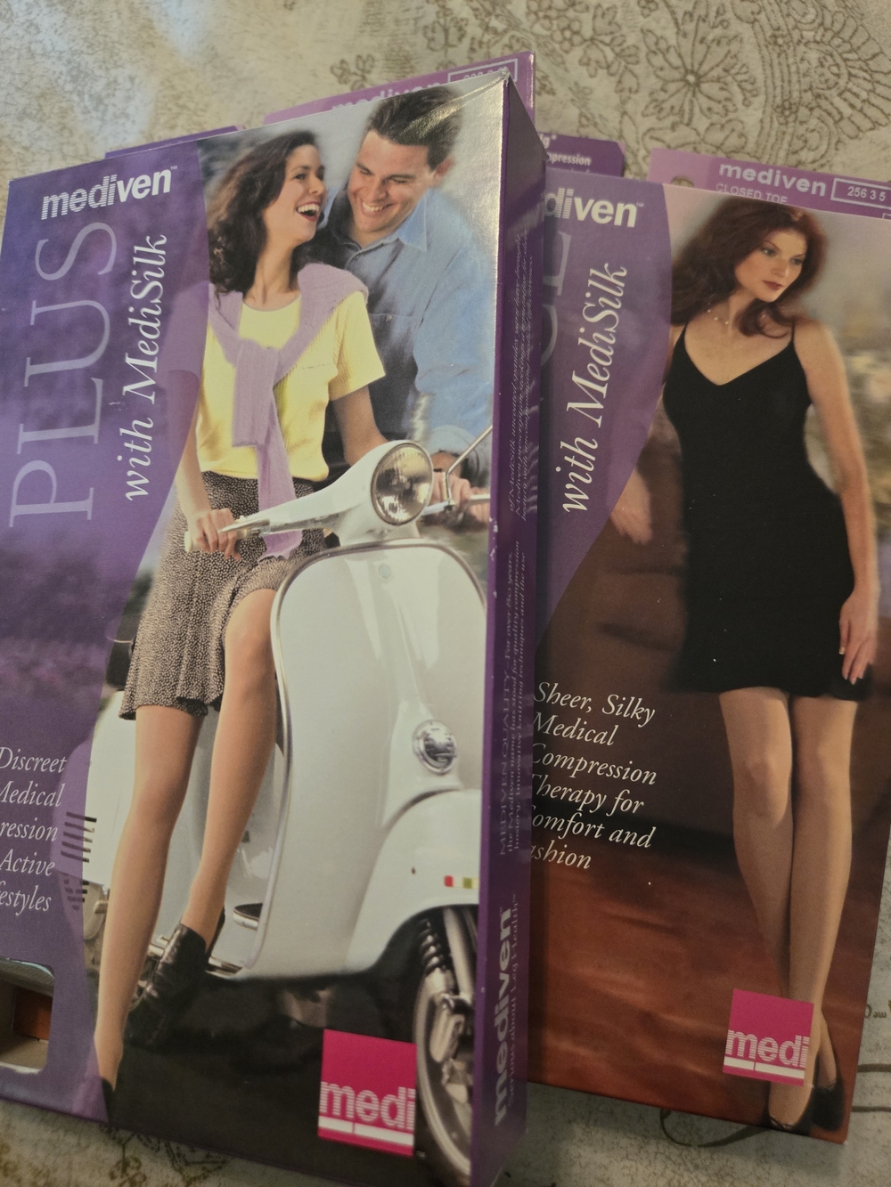 mediven PLUS Hosiery Compression Stockings - 1 Pr Beige 1 Pr Navy